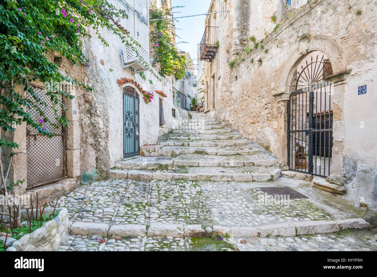 Scenic afternoon sight in Peschici, Foggia Province, Puglia, Italy Stock Photo