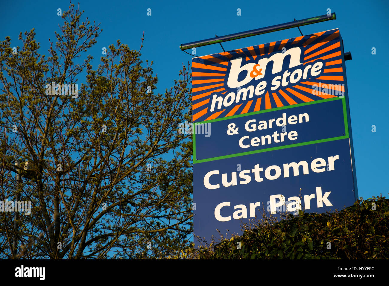 B&M Home Store and Garden Centre in Towcester, Northamptonshire, UK Stock Photo