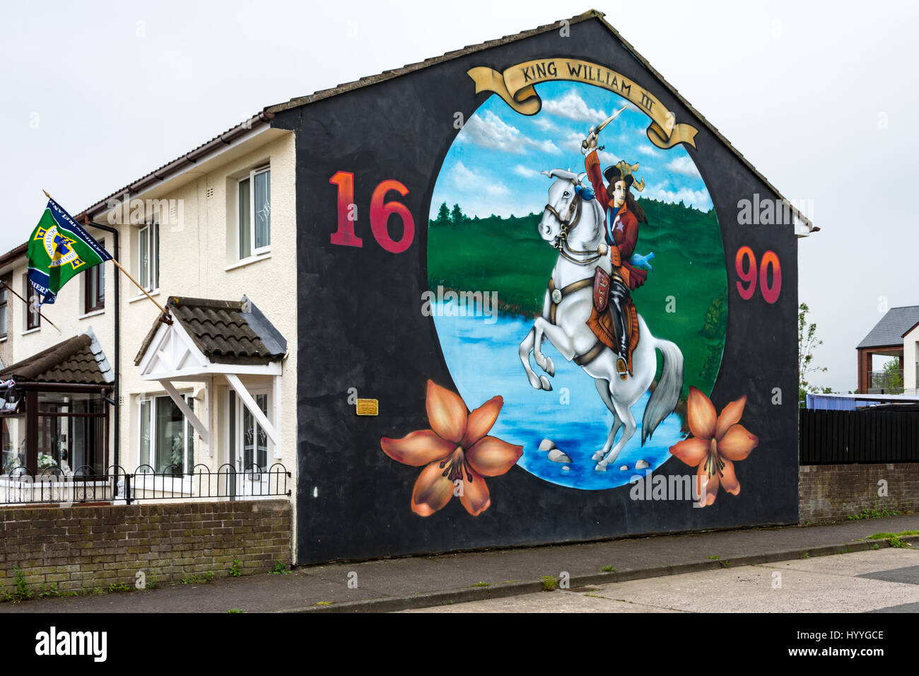 King Billy Mural Belfast Stock Photos & King Billy Mural Belfast Stock