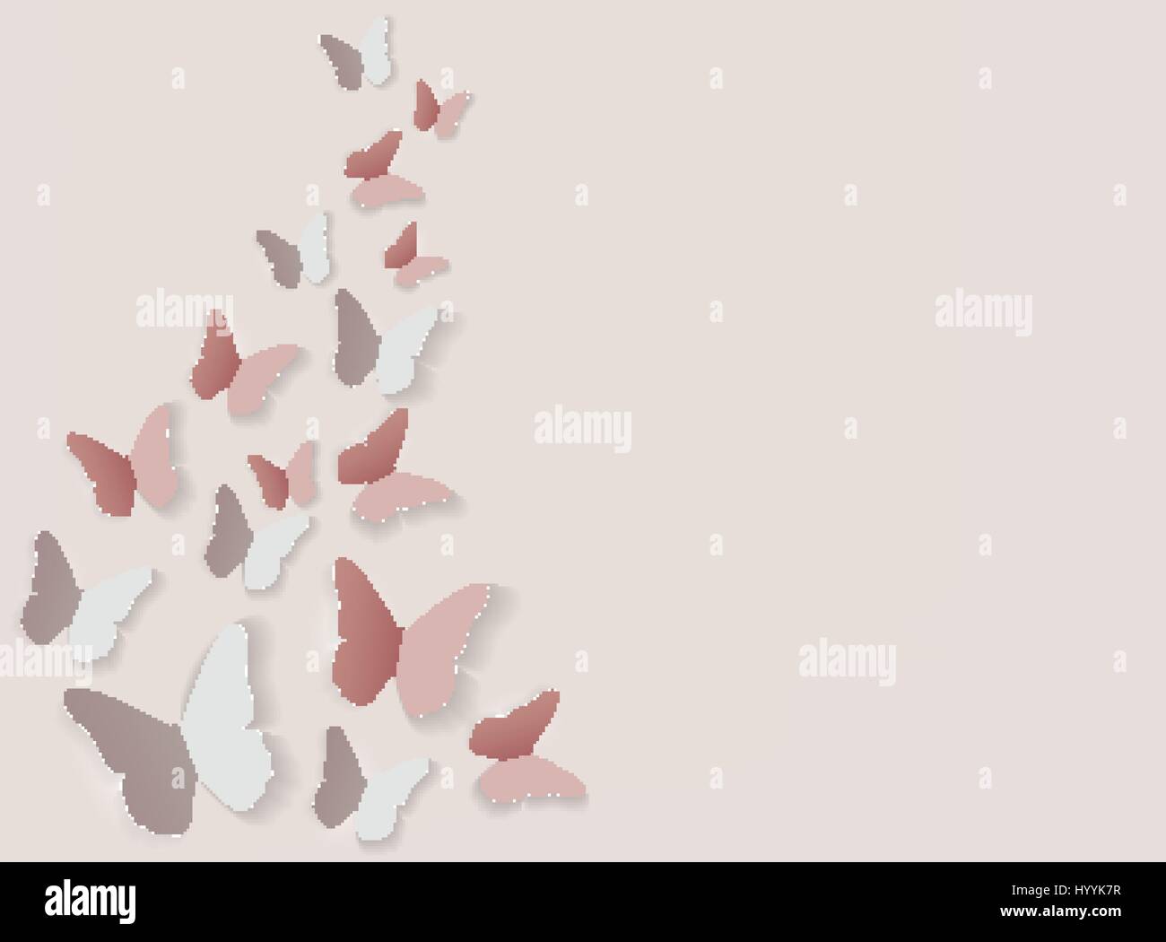 elegant 3d paper butterflies pattern cut-out background Stock Vector Image  & Art - Alamy