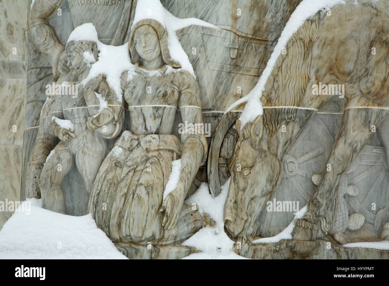 Historic relief sculpture, State Capitol State Park, Salem, Oregon Stock Photo