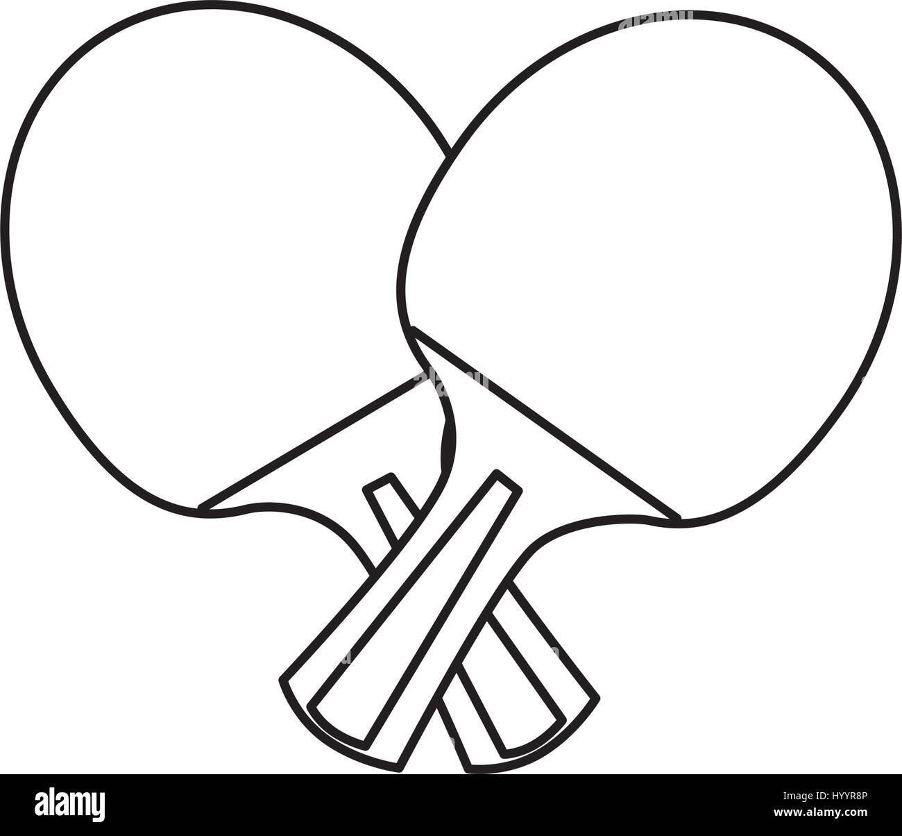 ping pong rackets equipment vector illustration design Stock Vector ...