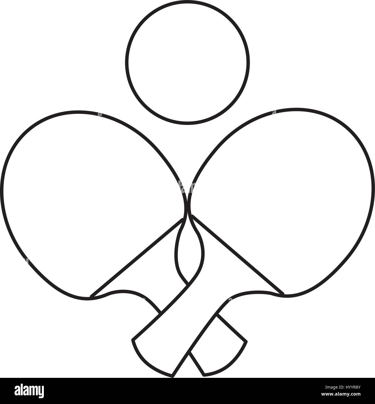 ping pong rackets equipment vector illustration design Stock Vector ...