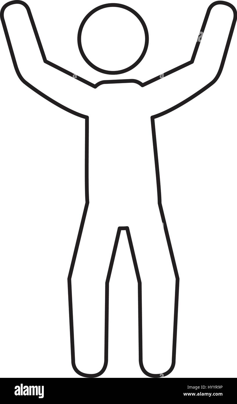 human figure silhouette icon vector illustration design Stock Vector ...