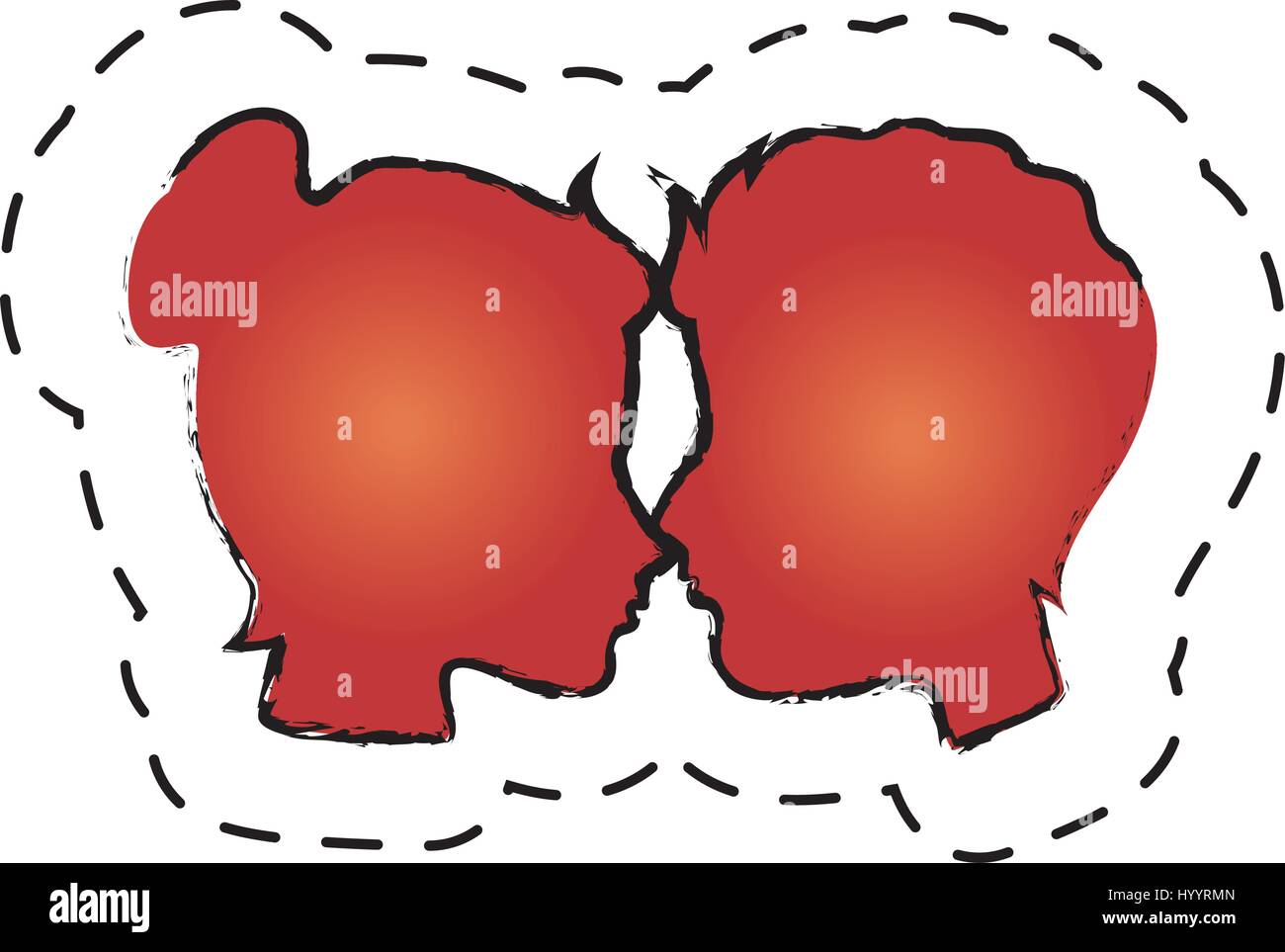 couple silhouette with hearts vector illustration design Stock Vector ...