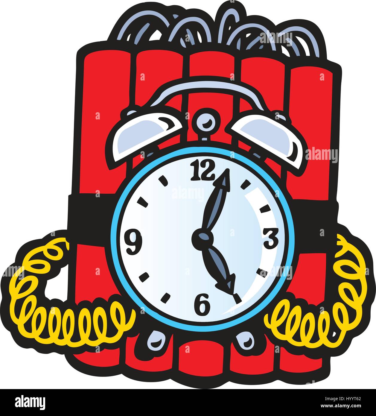 Bomb with Clock Timer. Vector Illustration Stock Vector Image & Art - Alamy