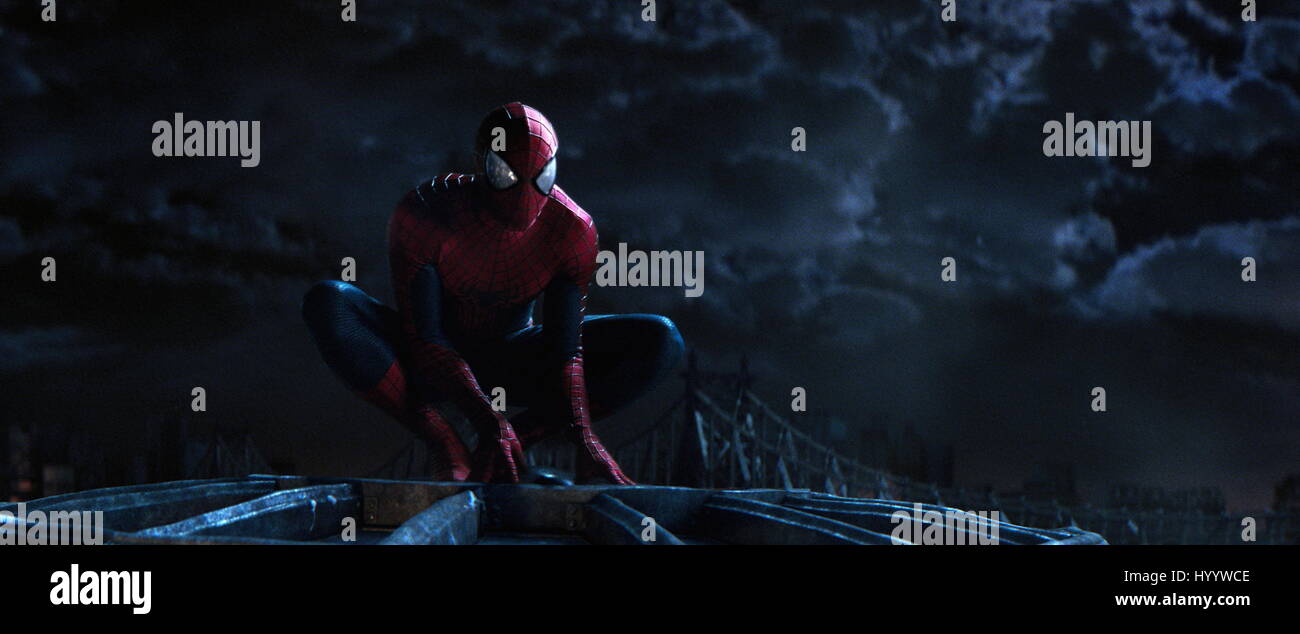 RELEASE DATE: May 2, 2014 MOVIE TITLE: The Amazing Spider-Man 2 STUDIO: Columbia Pictures DIRECTOR: Marc Webb PLOT: Spider-Man squares off against the Rhino and the powerful Electro while struggling to keep his promise to leave Gwen Stacey out of his dangerous life PICTURED: Andrew Garfield. (Credit Image: © Columbia Pictures/Entertainment Pictures) Stock Photo