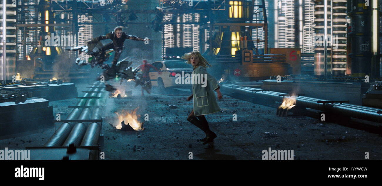 RELEASE DATE: May 2, 2014 MOVIE TITLE: The Amazing Spider-Man 2 STUDIO: Columbia Pictures DIRECTOR: Marc Webb PLOT: Spider-Man squares off against the Rhino and the powerful Electro while struggling to keep his promise to leave Gwen Stacey out of his dangerous life PICTURED: DANE DEHAAN. (Credit Image: © Columbia Pictures/Entertainment Pictures) Stock Photo