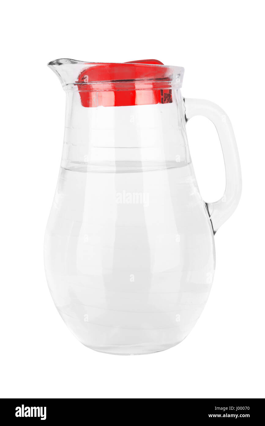 Decanter with water isolated over white Stock Photo Alamy