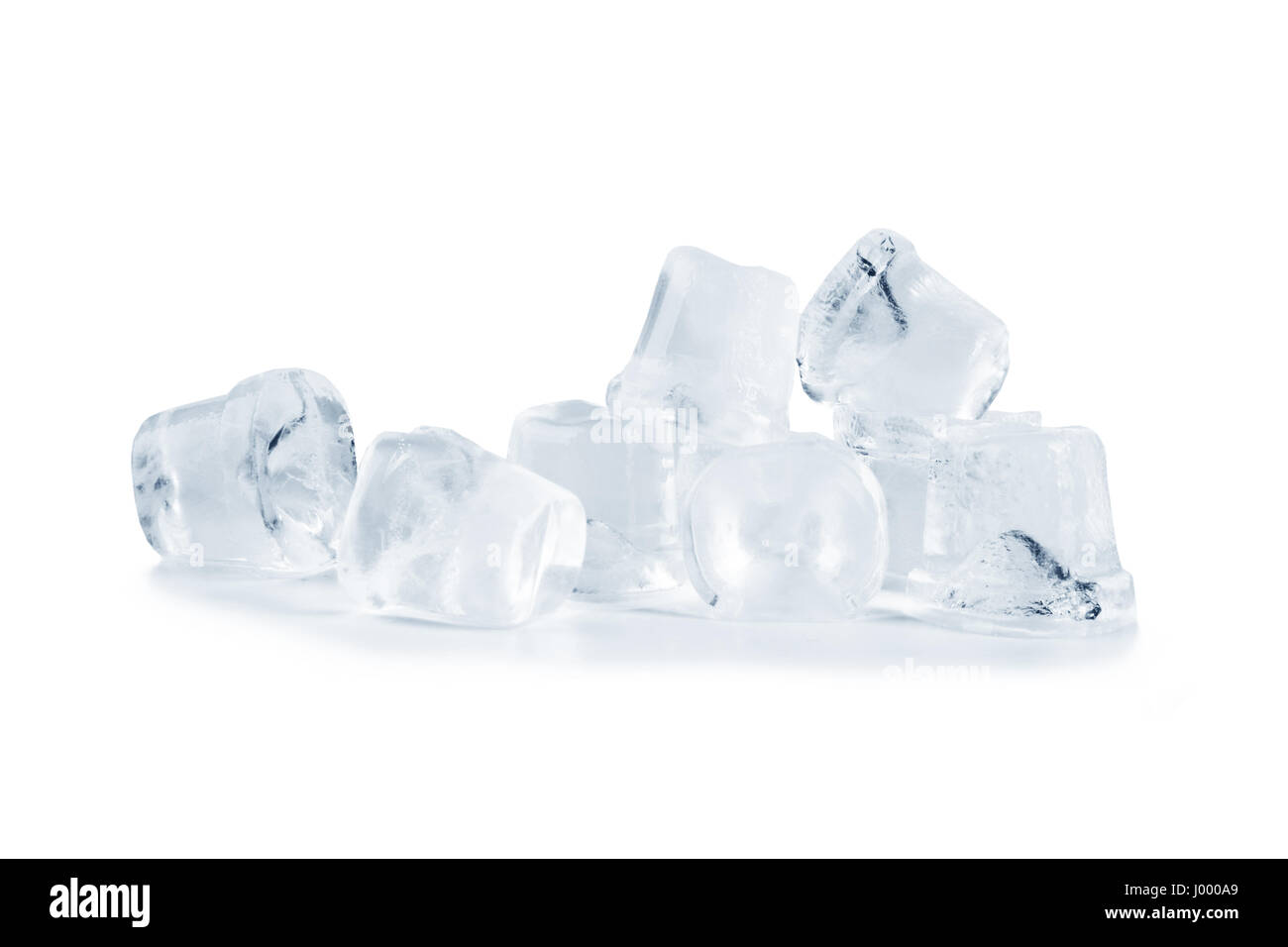 Ice cubes isolated on white background Stock Photo - Alamy