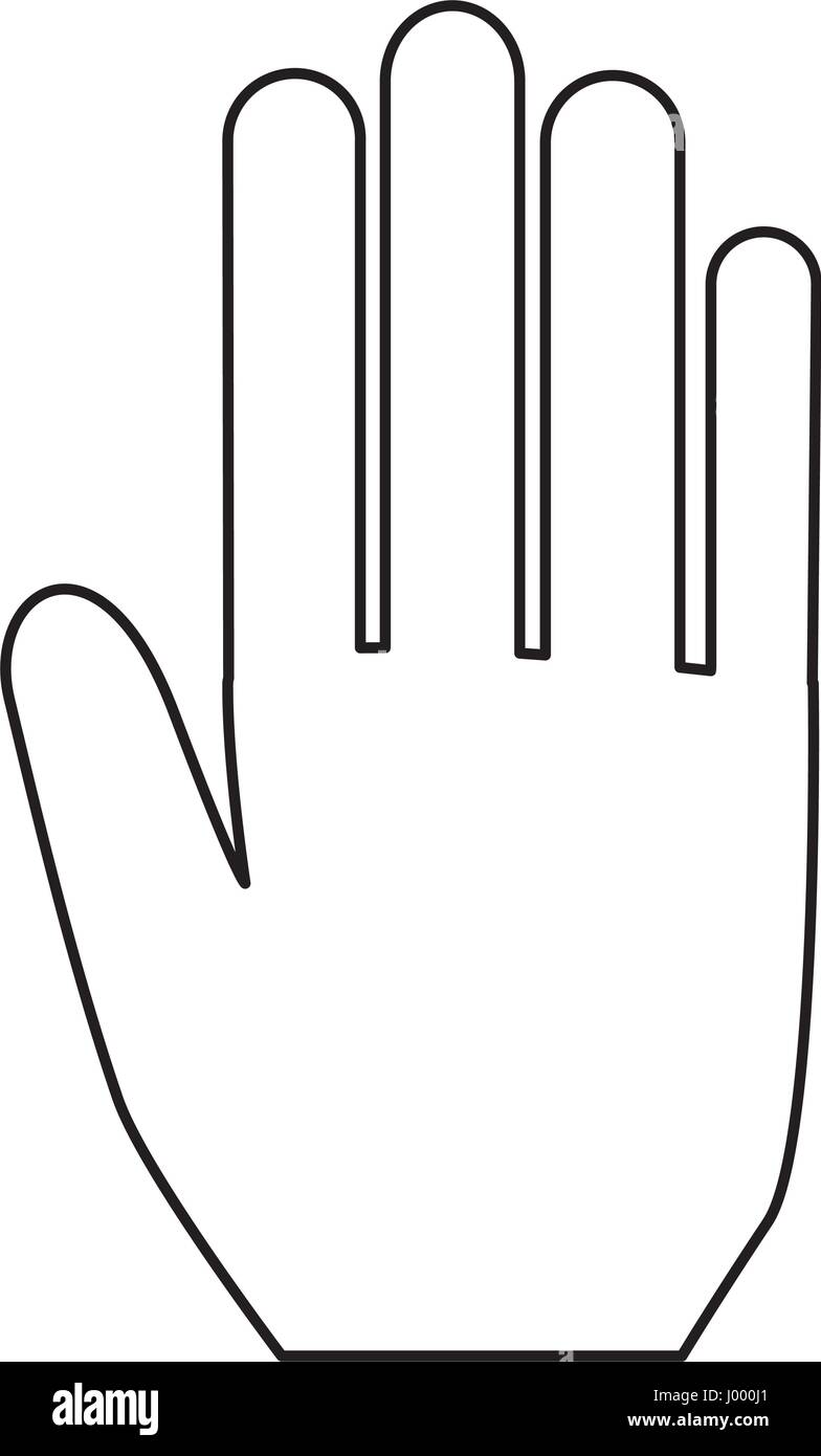 hand human isolated icon vector illustration design Stock Vector Image ...