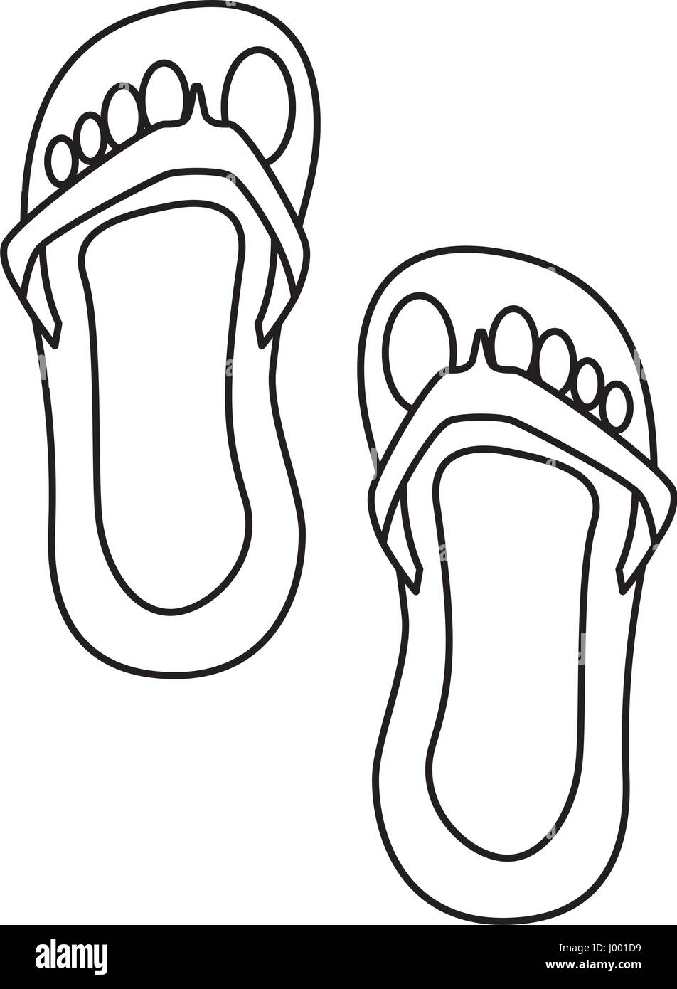 flip flops isolated icon vector illustration design Stock Vector Image ...