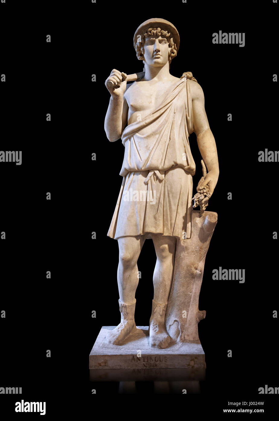 Roman tatue known as Antonius as Aristaeus. Richelieu Collection, Inv No. MR 73 or Ma 5781, Louvre Museum, Paris. Stock Photo