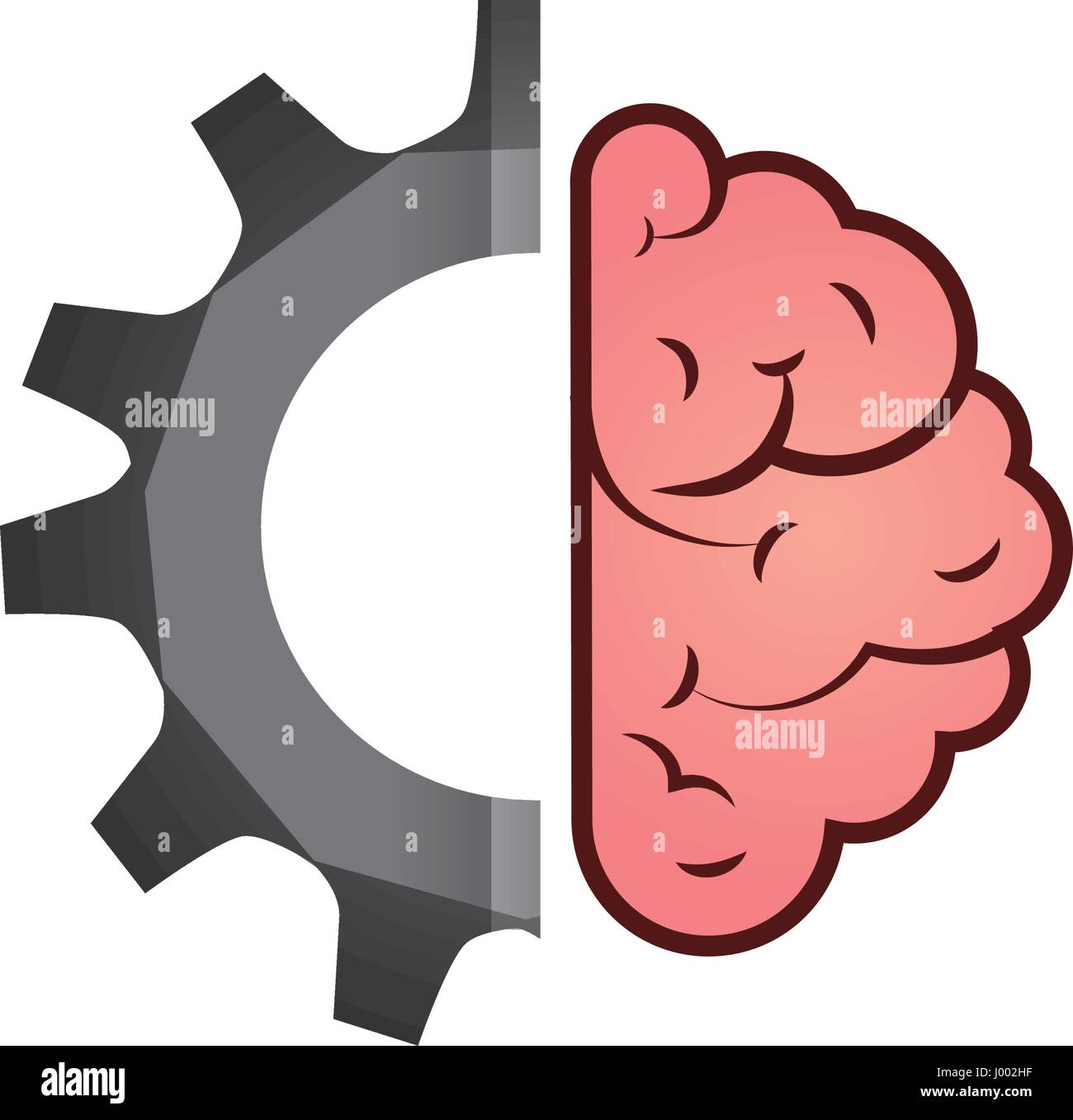 brain human with gear creative icon Stock Vector Image & Art - Alamy