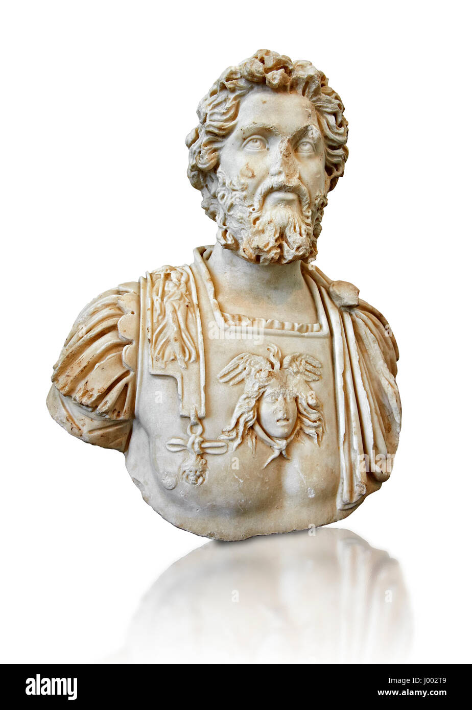 Roman sculpture bust of Septimius Severus made between 196 and 197 AD