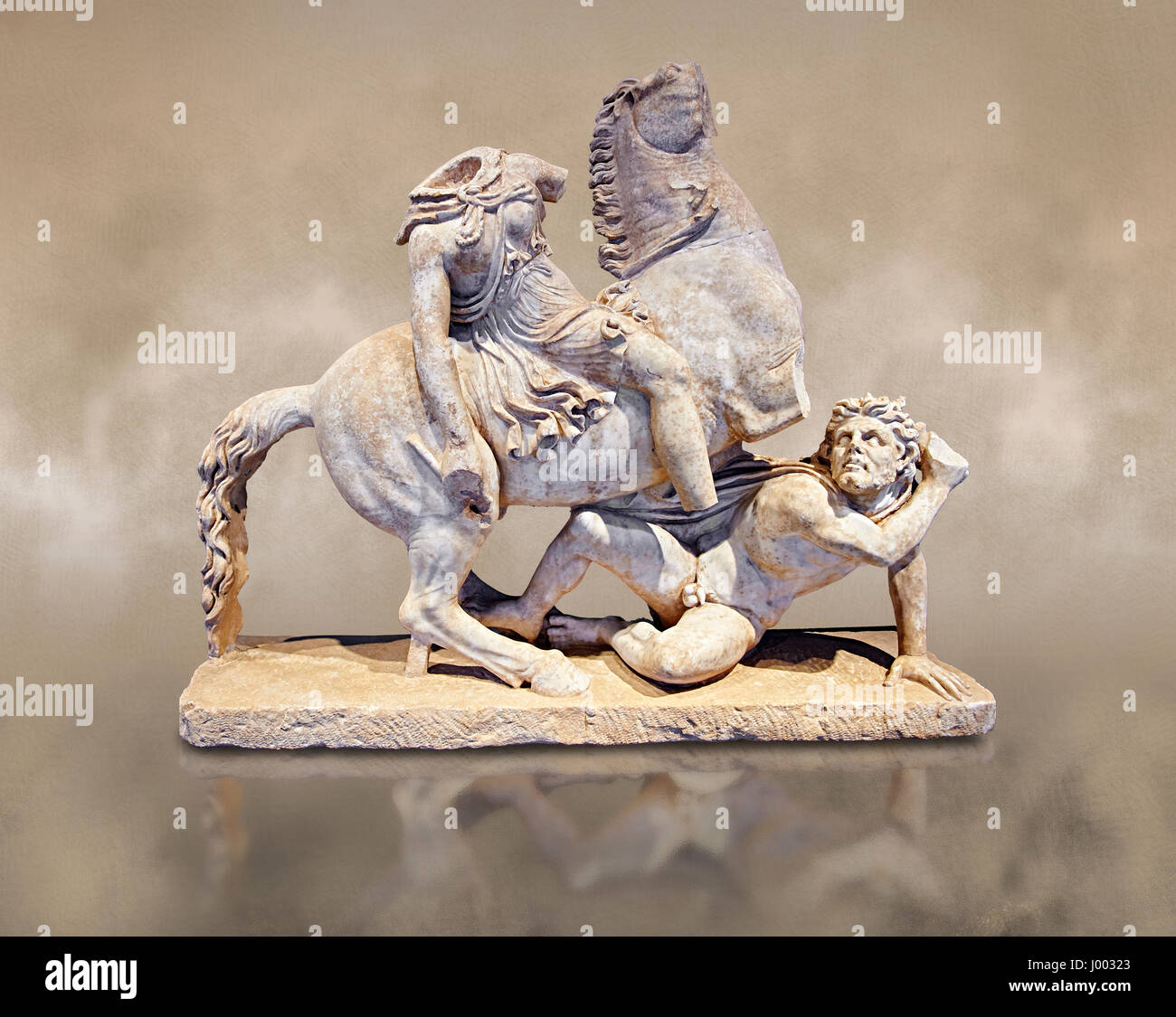 Roman Statue of an Amazon on horseback and a Barbarian, 2nd cent AD from  the Imperial villa near Faro. The National Roman Museum, Rome, Italy Stock  Photo - Alamy