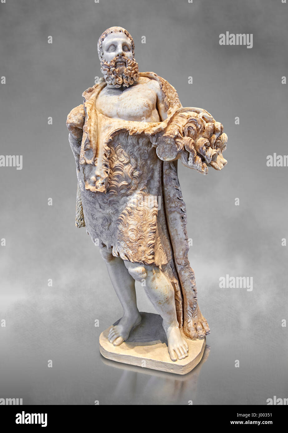 Roman statue of Hercules portrayed as a mature man at rest, mid 2nd cent. AD excavated from the