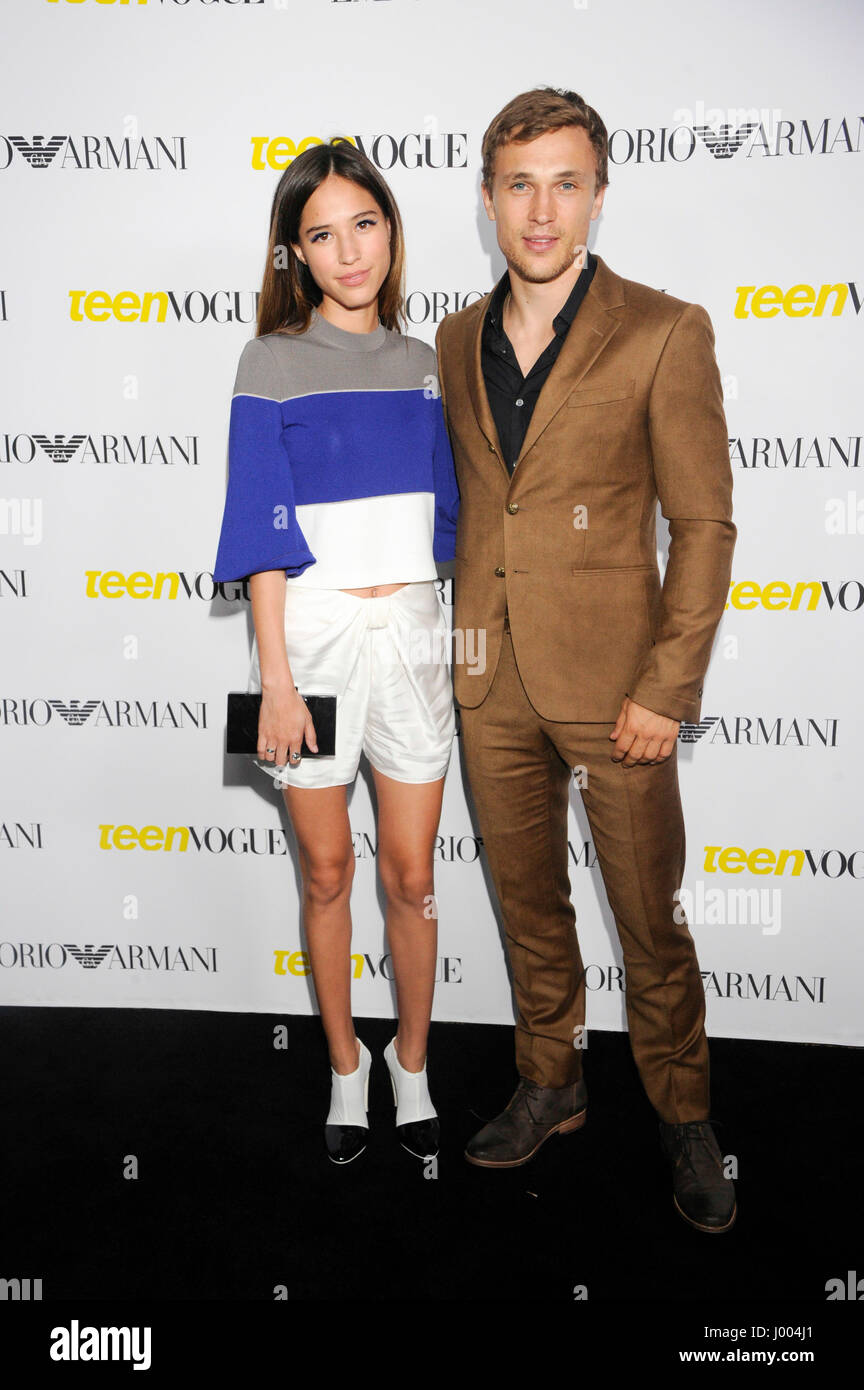 (L-R) Kelsey Chow and William Moseley attend the Teen Vogue Young Hollywood Issue Party on October 2nd, 2015 in Beverly Hills, California. Stock Photo
