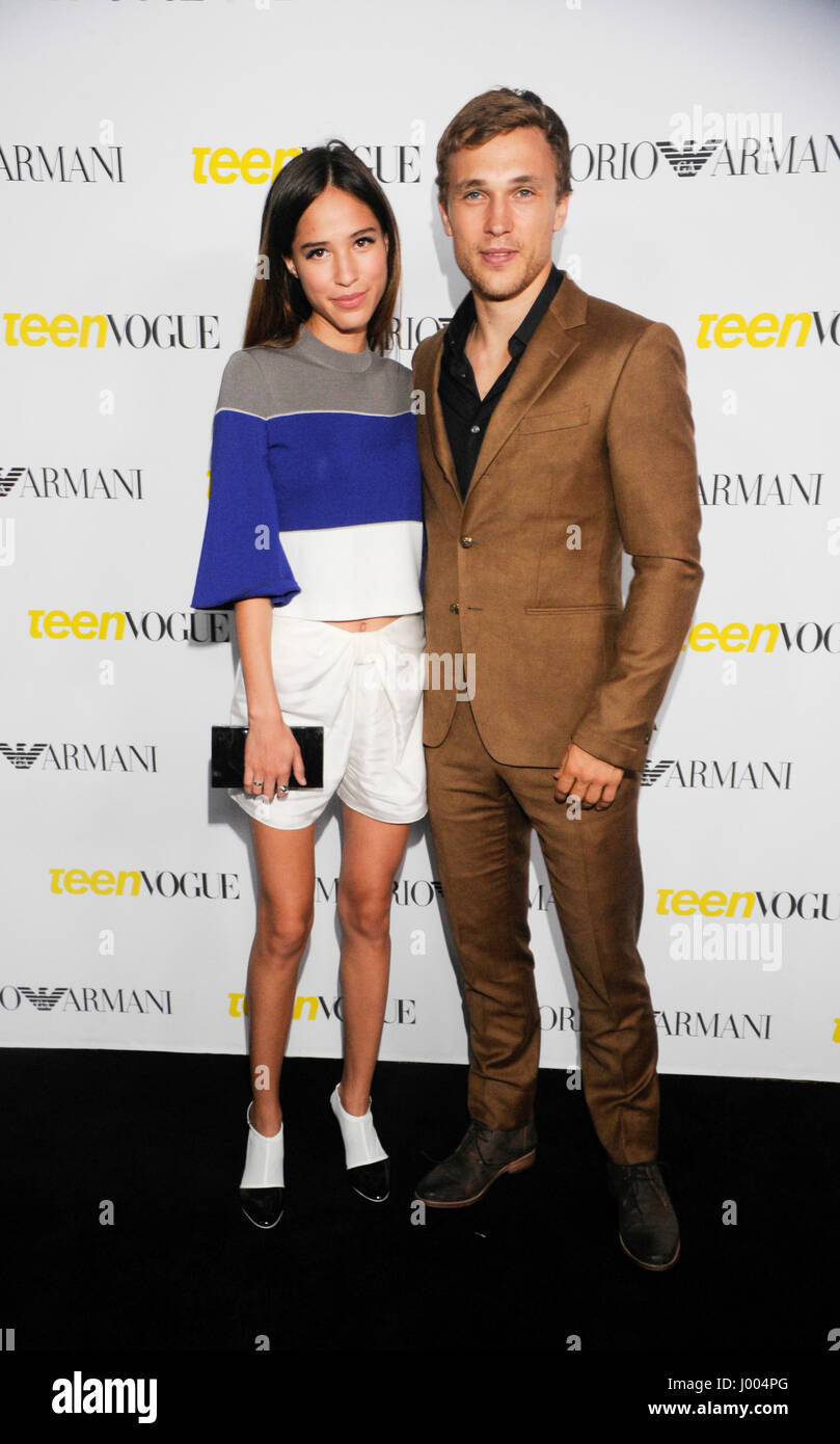 (L-R) Kelsey Chow and William Moseley attend the Teen Vogue Young Hollywood Issue Party on October 2nd, 2015 in Beverly Hills, California. Stock Photo