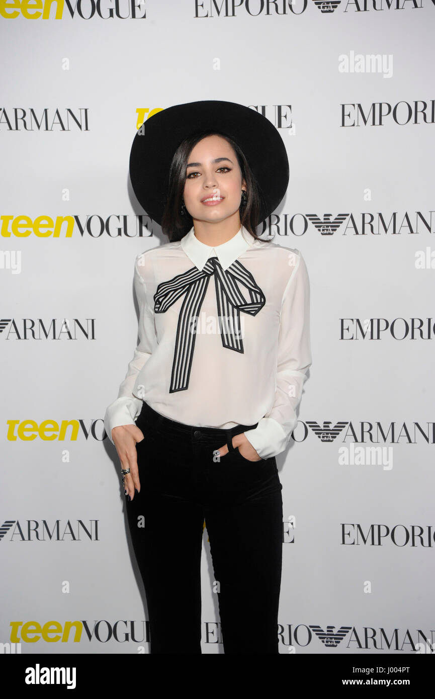 Sofia Carson attends the Teen Vogue Young Hollywood Issue Party on October 2nd, 2015 in Beverly Hills, California. Stock Photo
