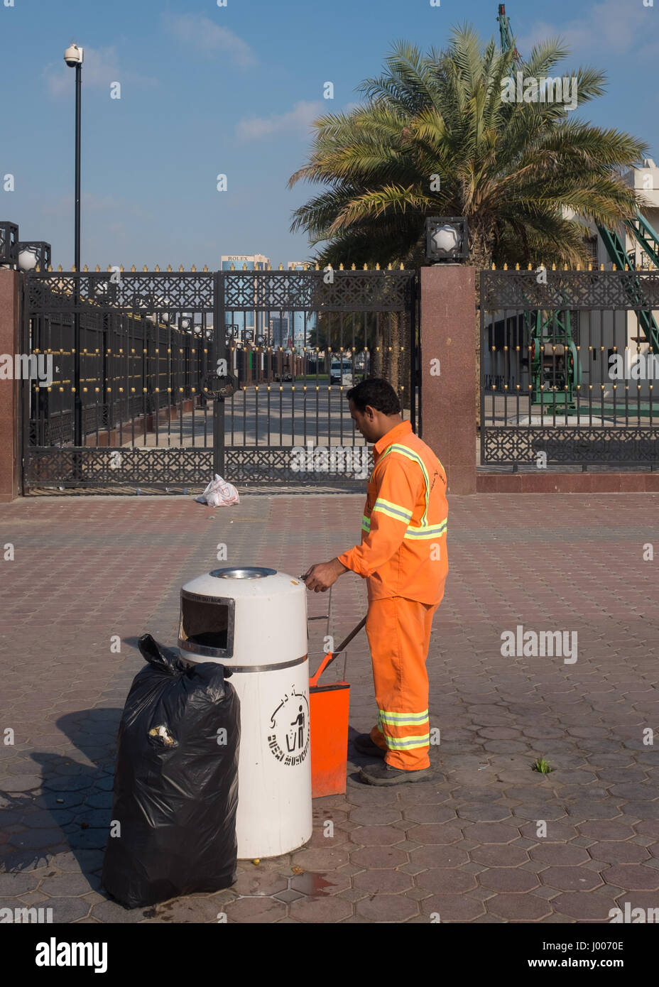 Street cleaner in Dubai,UAE Stock Photo Alamy