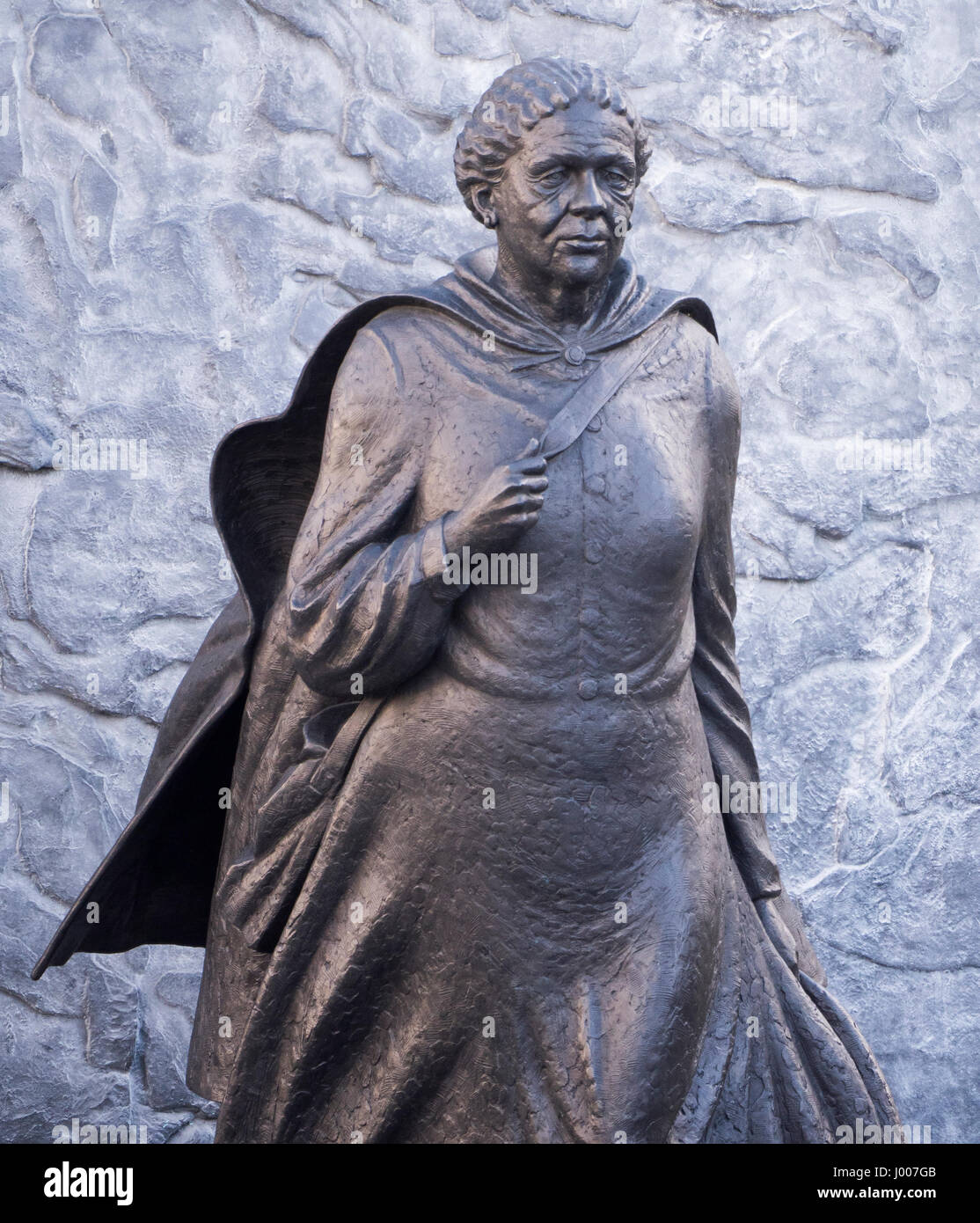 Statue of Mary Seacole outside St Thomas' Hospital London, born Jamaica 1805, famous for nursing sick and wounded soldiers during the Crimean War, Stock Photo