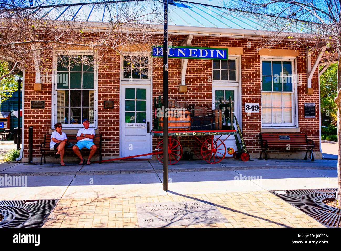 The Dunedin Historical Museum in downtown Dunedin, Florida Stock Photo