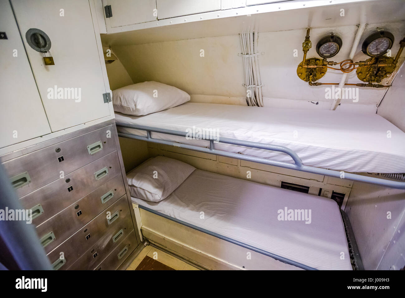 Submarine marines bedroom Stock Photo Alamy