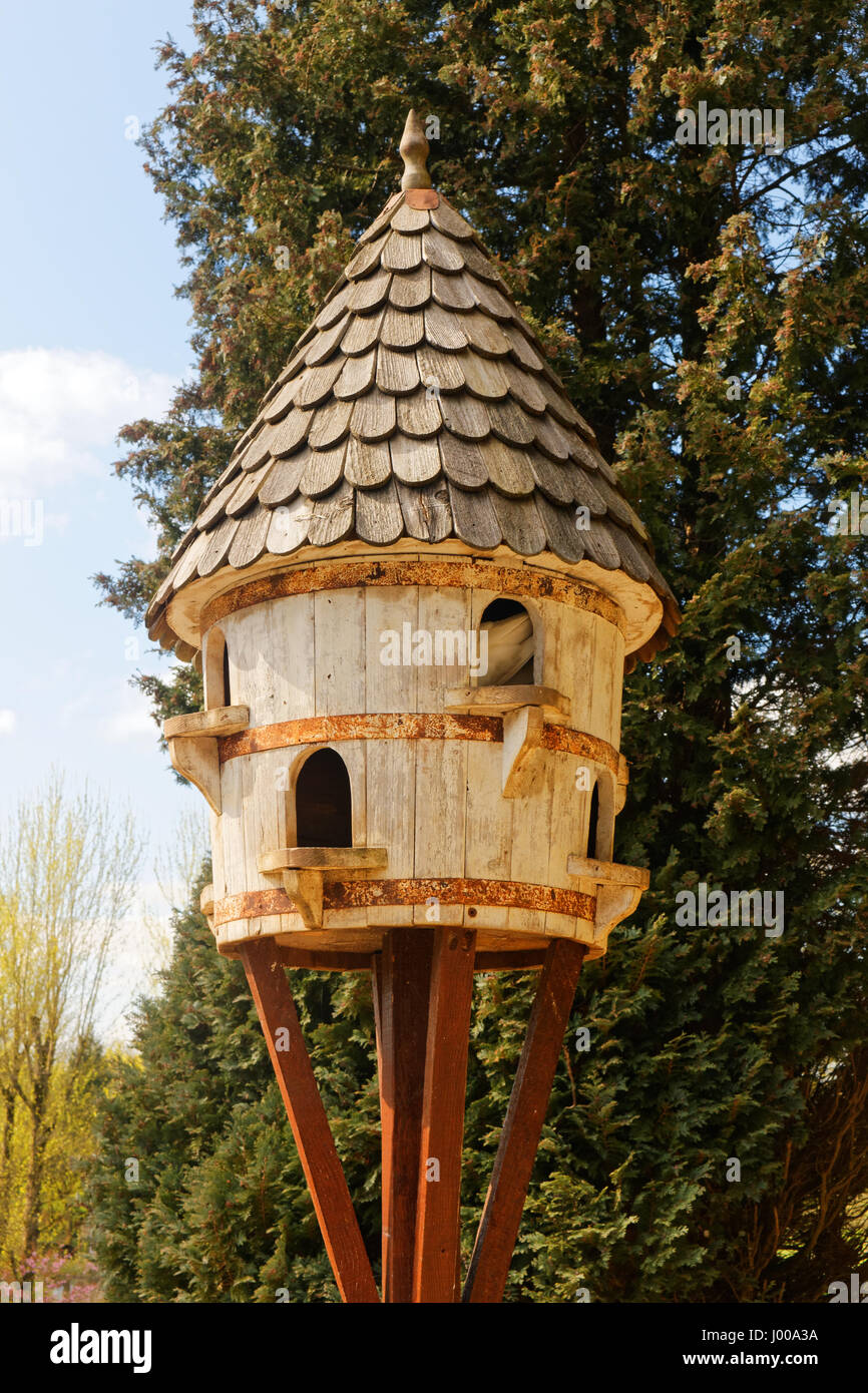 Wooden dovecote Stock Photo - Alamy