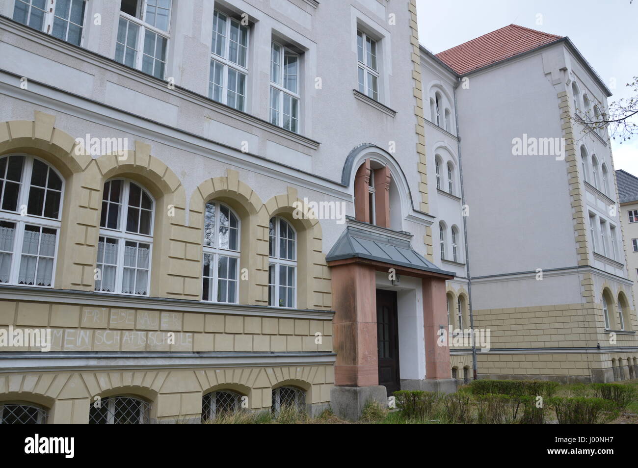 Berlin, Germany. 8th April, 2017. Jewish pupil leaves school in Berlin Friedenau after antisemitic harassments. Credit: Markku Rainer Peltonen/Alamy Live News Stock Photo