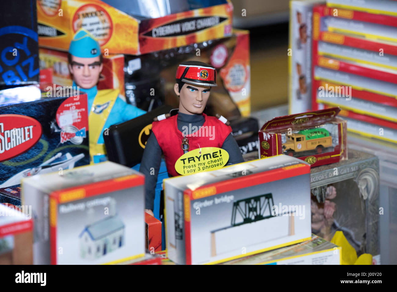 Brentwood, Essex, 8th April 2017. Vintage Captain Scarlet Model at a