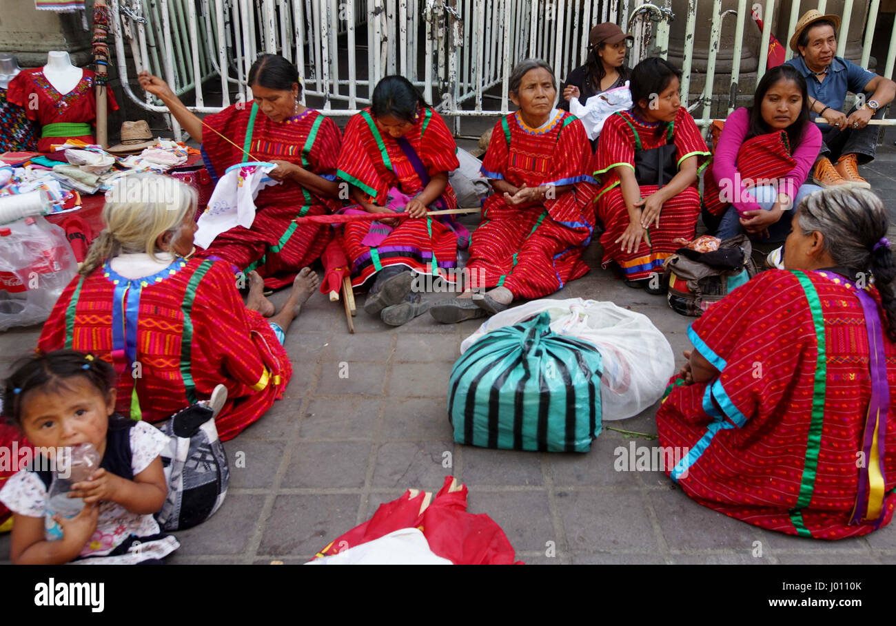 Oaxaca City, Oaxaca, Mexico. 8th Apr, 2017. Indigenous Zacatecas