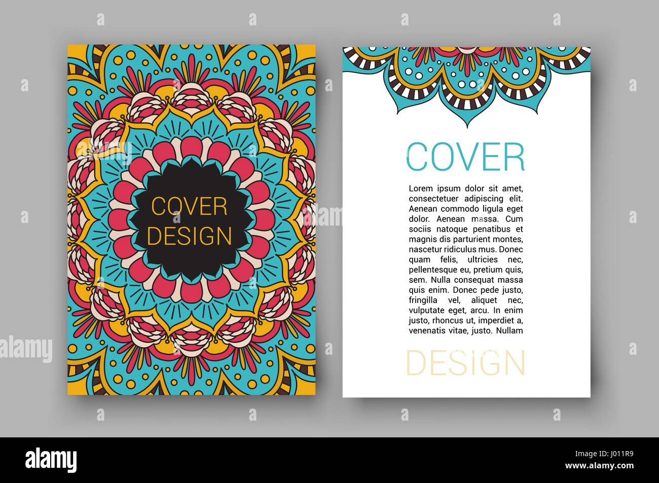 Ramadan brochure pages ornament vector illustration. decorative retro card for print or web design Stock Vector