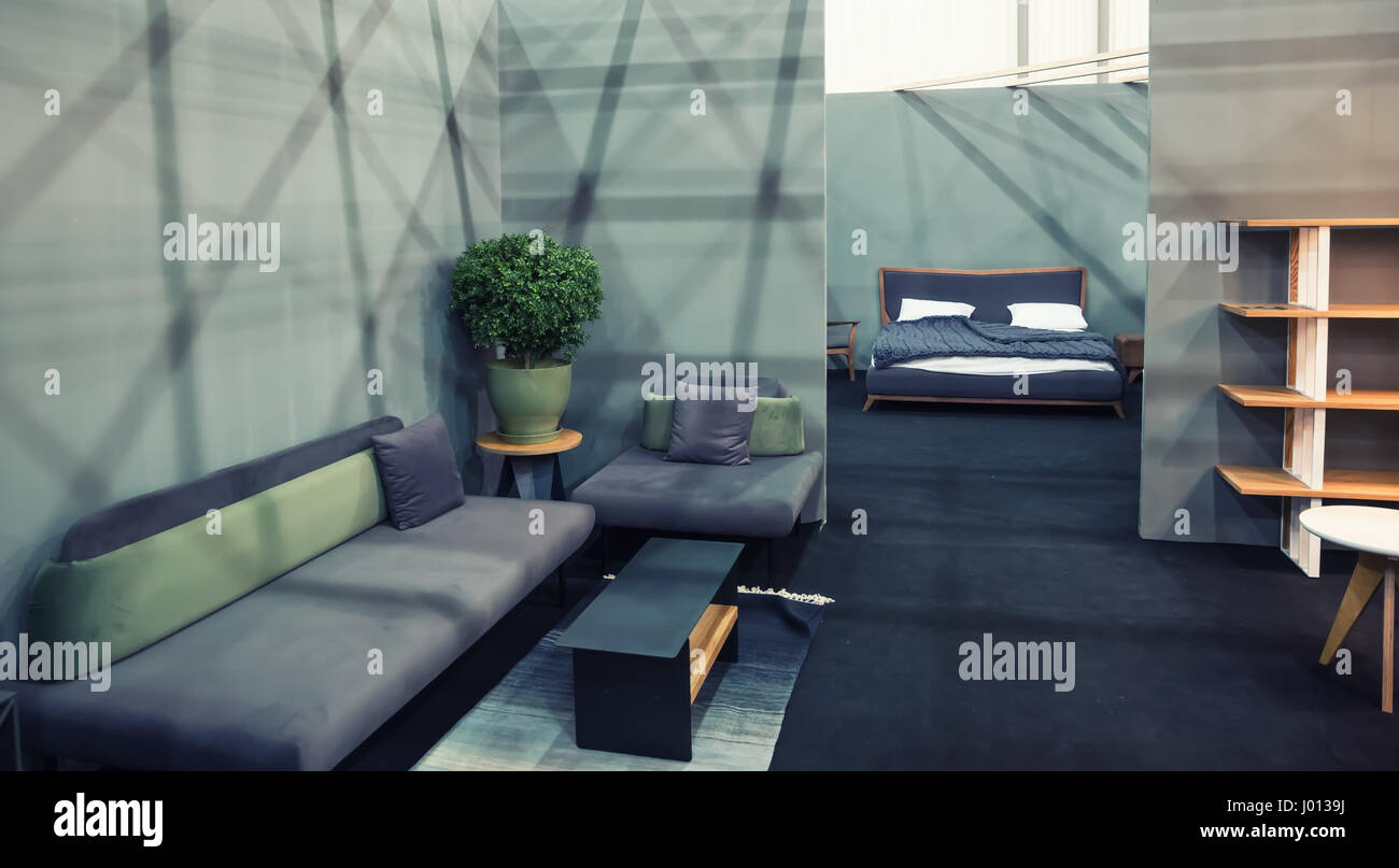 Interior design decoration room, decor studio. Flat furniture concept ...
