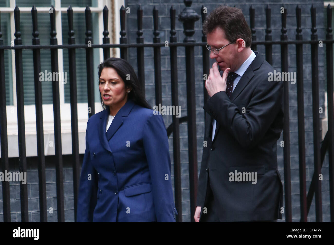 Ministers attend the weekly Cabinet meeting at Downing Street priot to today's budget  Featuring: Pritti Patel, Jeremy Wright QC Where: London, United Kingdom When: 08 Mar 2017 Stock Photo