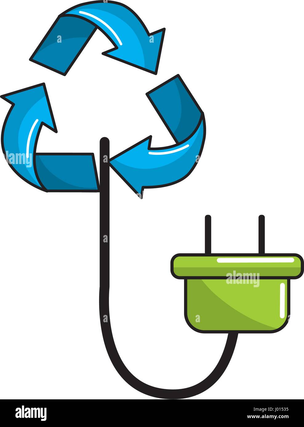 reduce symbol with power cable icon Stock Vector Image & Art - Alamy