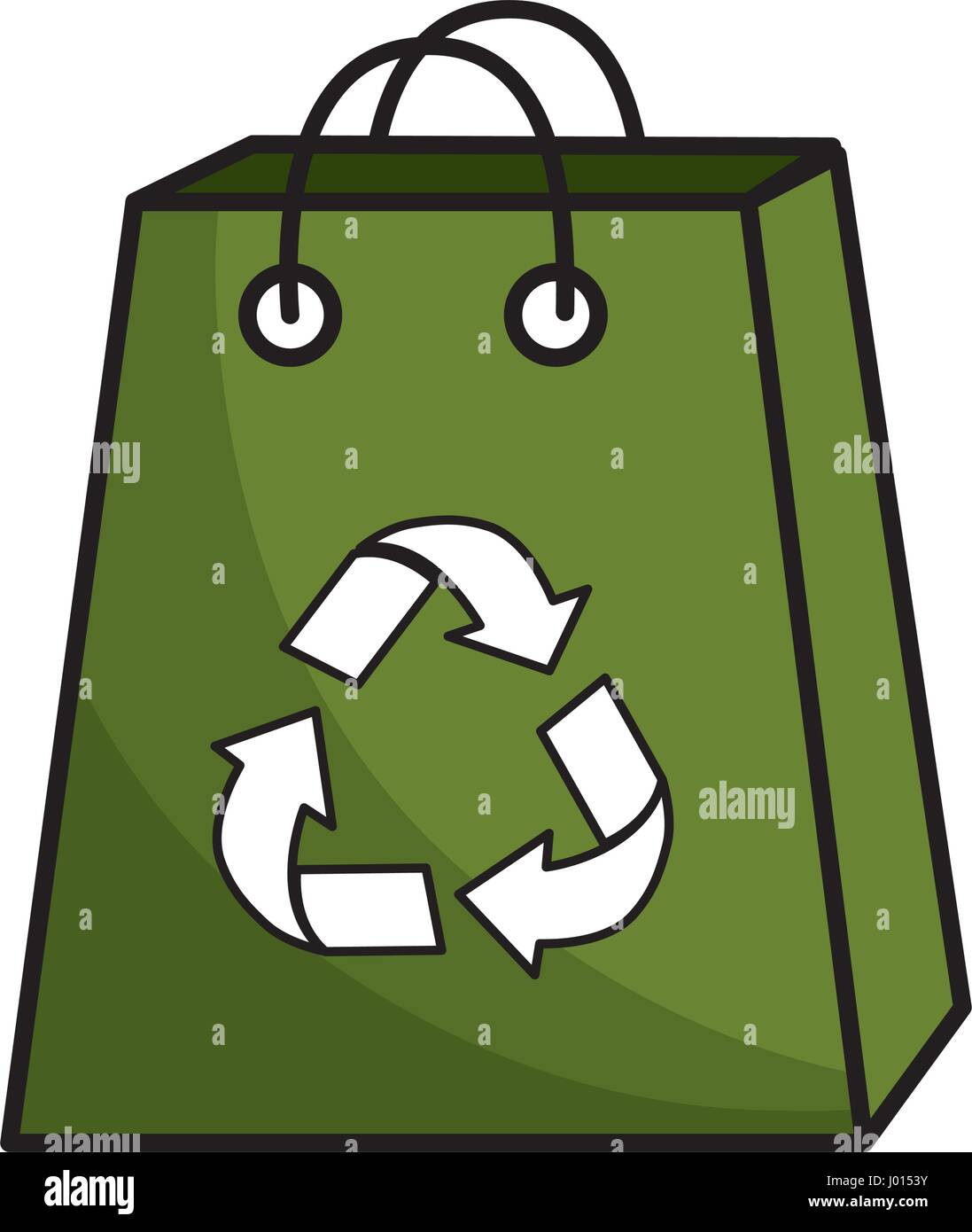 green bag with reduce, reuse and recycle symbol Stock Vector Image ...