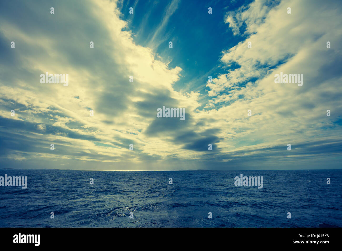 Beautiful landscape, blue sky with clouds and sea. Wild nature Stock ...