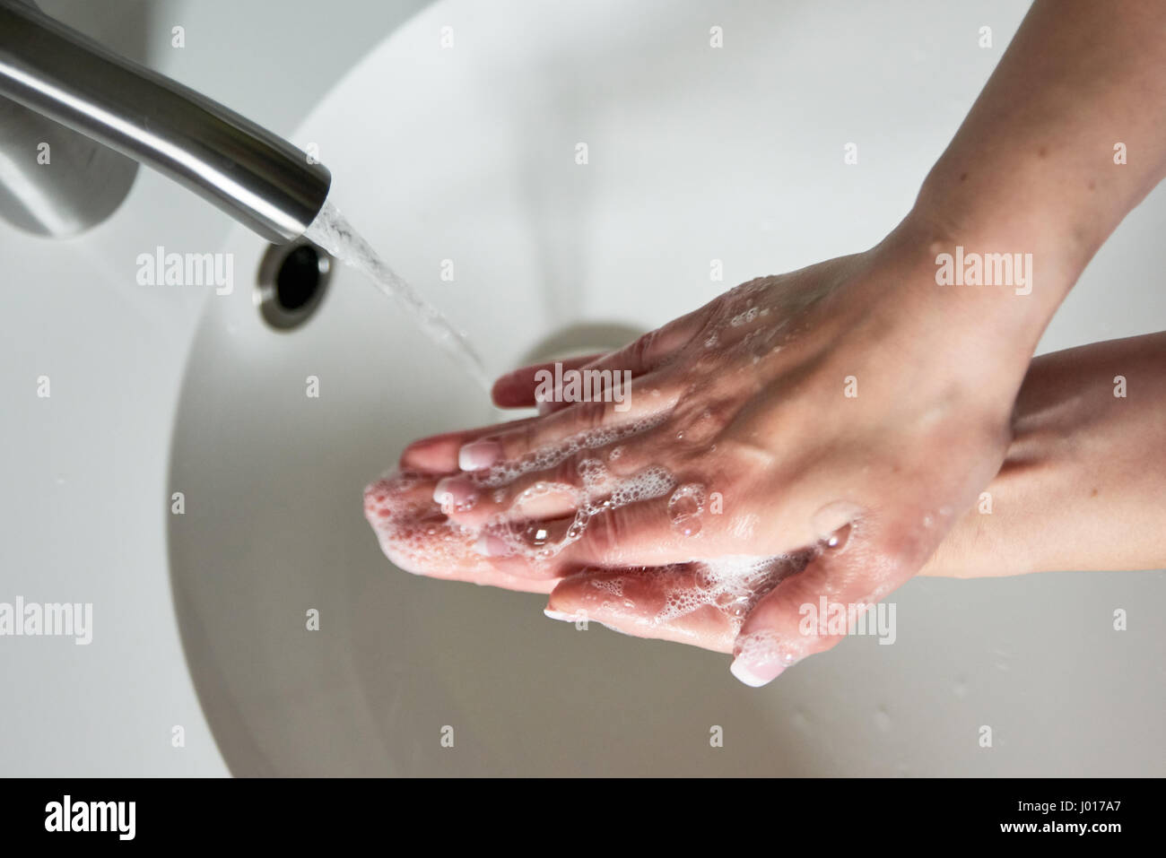 hygienic hand washing Stock Photo Alamy