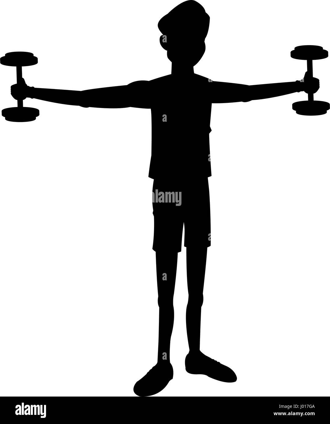 young man lifting weights sport icon image Stock Vector Image &amp; Art - Alamy