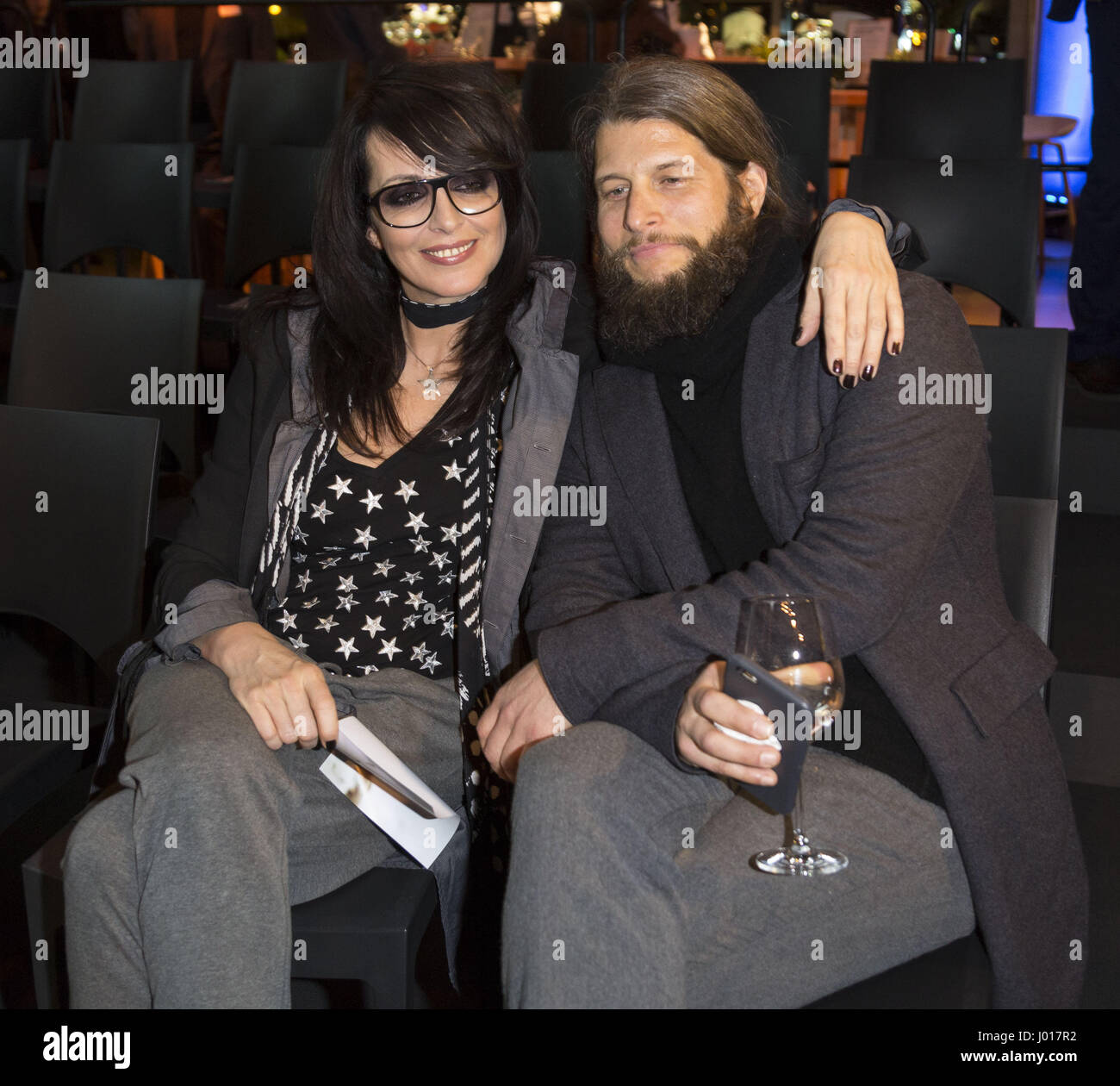 Celebrities attending Tchibo Fashion-Show „Ready for the Green Carpet“   at Cruise Center Altona ,, Hamburg  Featuring: Nena, Philipp Palm Where: Hamburg, Germany When: 08 Mar 2017 Stock Photo