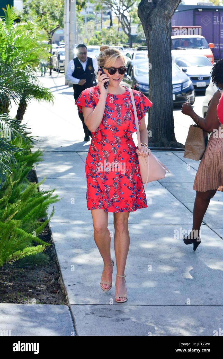 Reese Witherspoon Goes To Kinara Spa in West Hollywood. Featuring