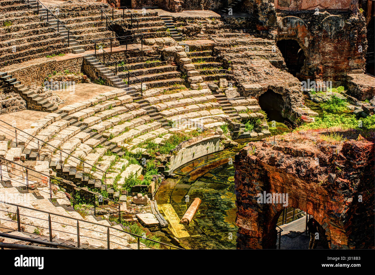 Ancient Roman theater in Catania Stock Photo Alamy
