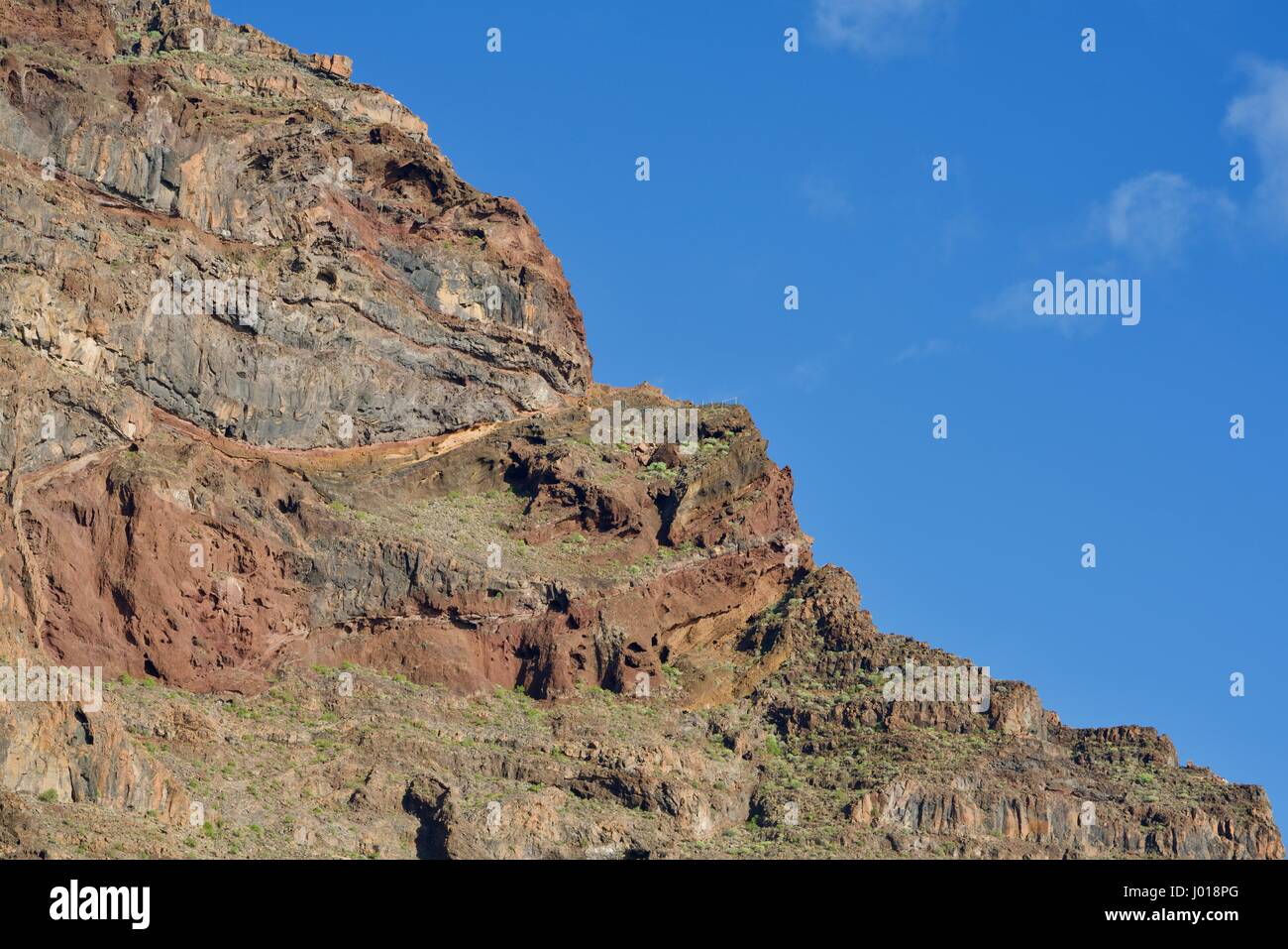 volcanic mountain in front of the blue sky Stock Photo - Alamy
