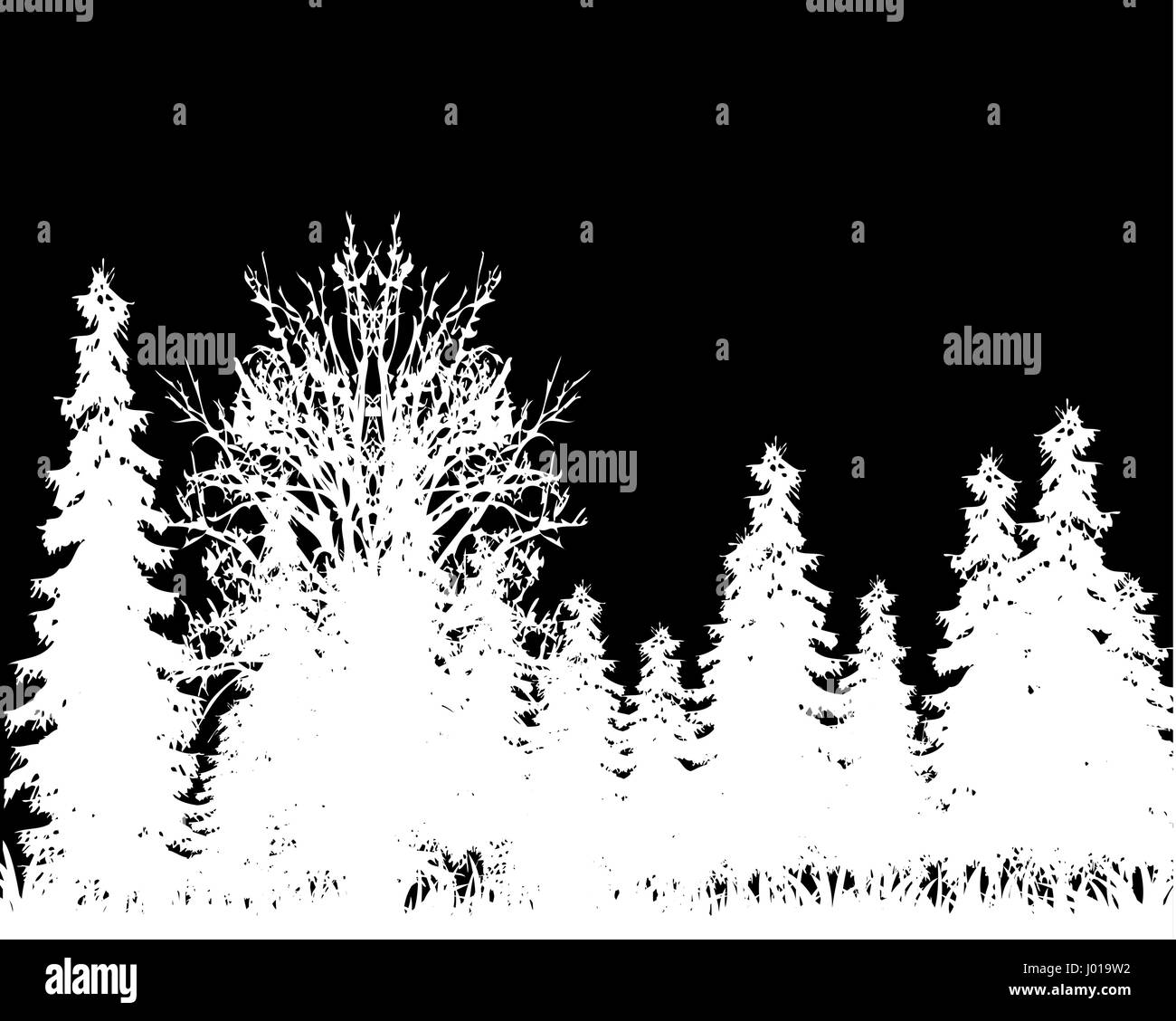 Silhouette wood on black Stock Vector Image & Art - Alamy