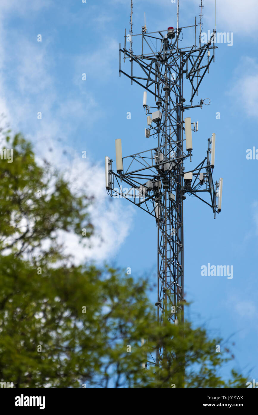 Cell phone tower. Stock Photo