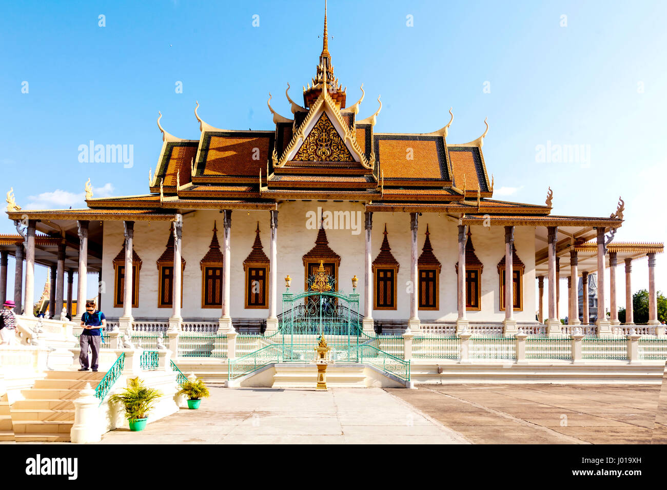 ‘Silver Pagoda’ or‘Temple of the Emerald Buddha.’ at the Royal Palace in Phnom Penh Stock Photo
