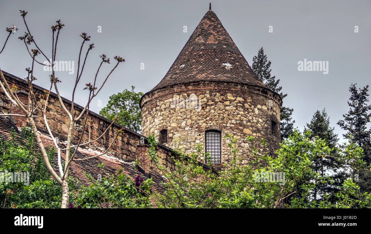 Zagreb, Croatia - Part of the medieval fortifications Stock Photo