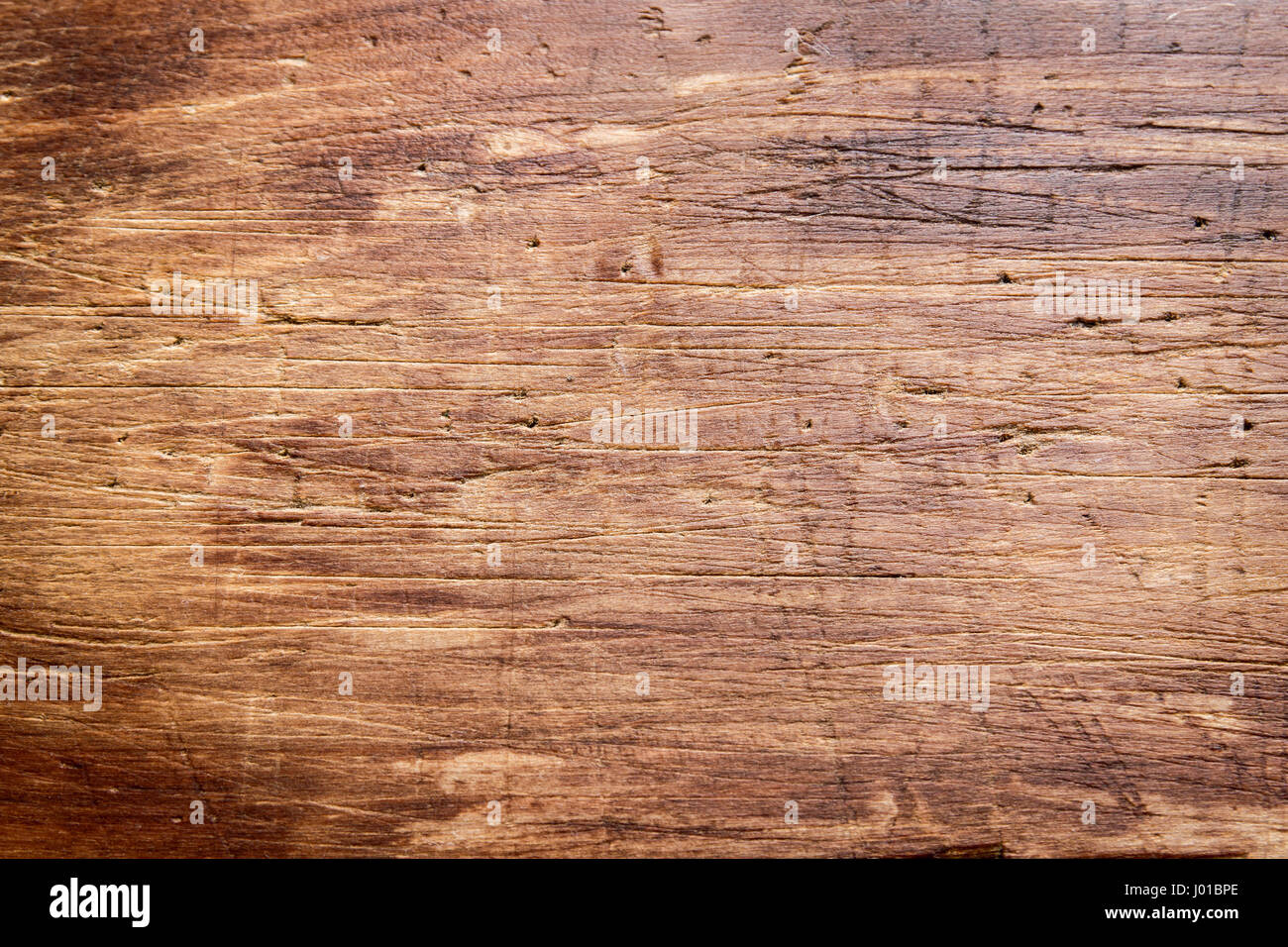 Rustic wooden cutting board background close up - rustic empty copy space for text, design element Stock Photo