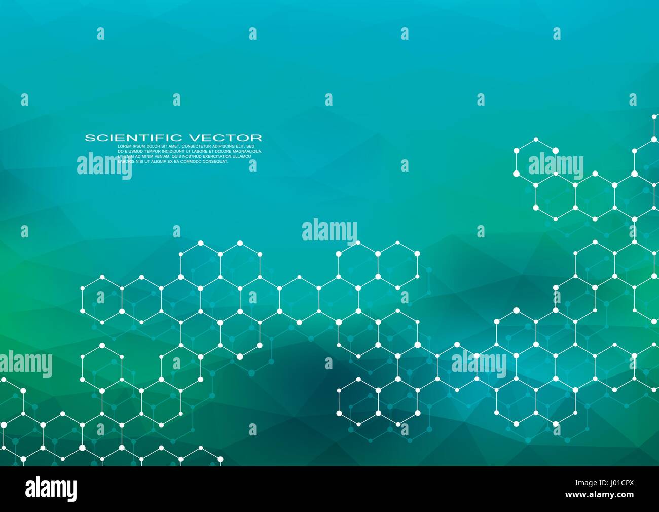 Hexagonal structure molecule dna of neurons system genetic and chemical ...